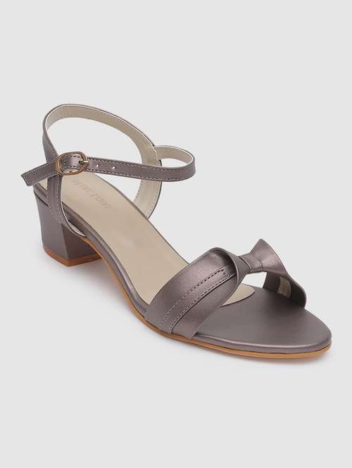 grey synthetic back strap sandals - 19163578 -  Standard Image - 0