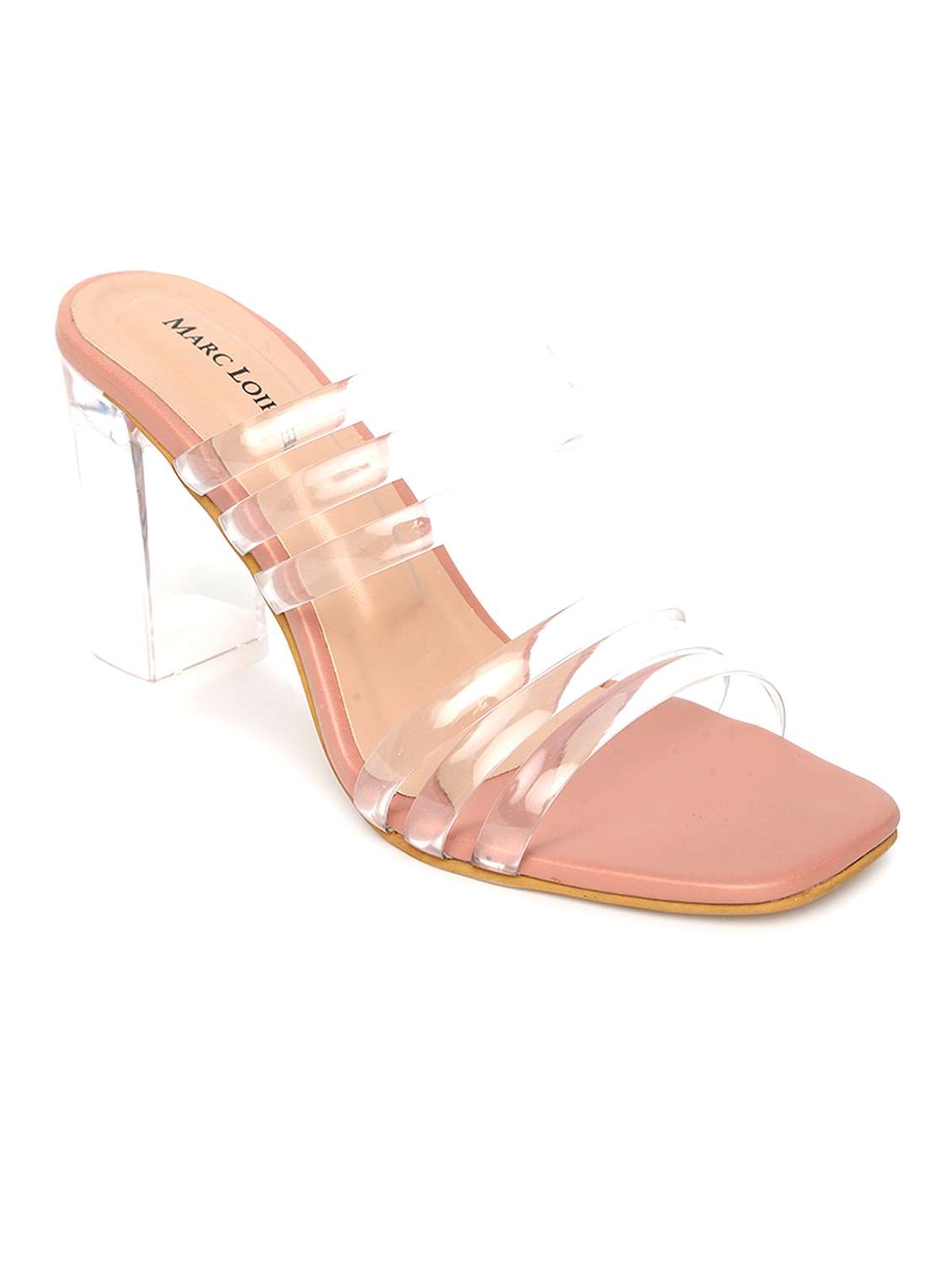 women pink slip on sandal