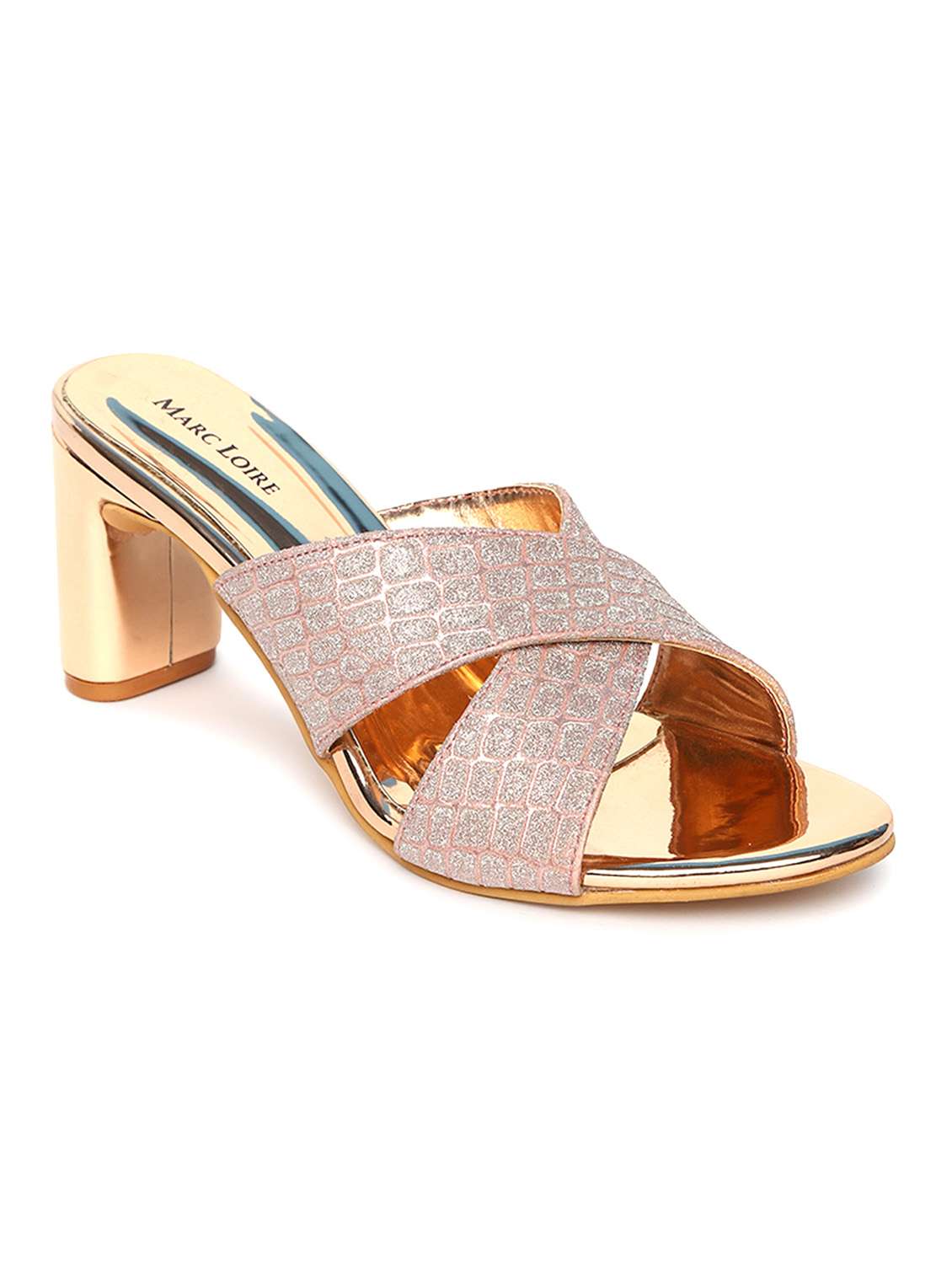gold slip on sandal