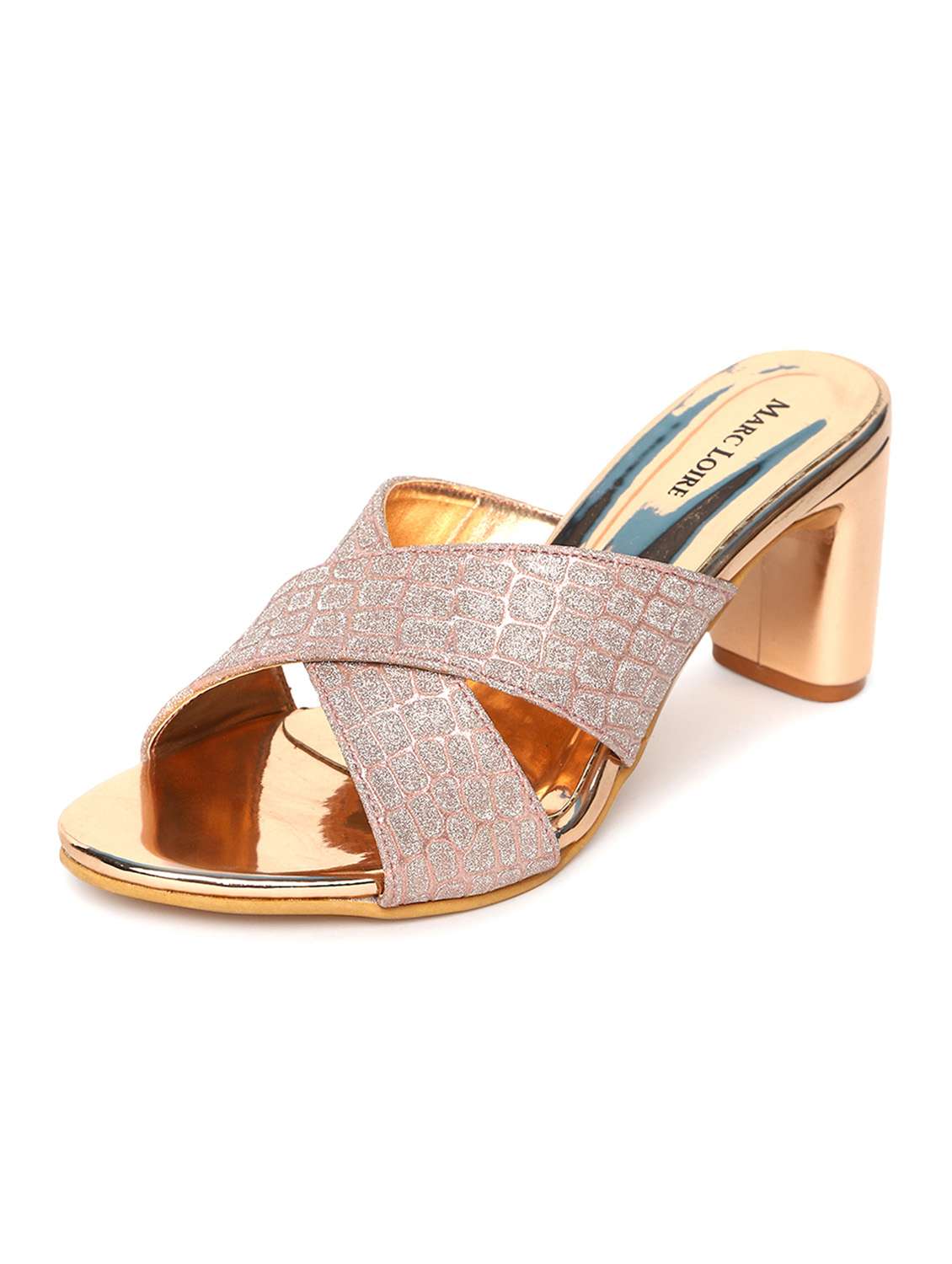 gold slip on sandal - 19163612 - Standard Image - 3