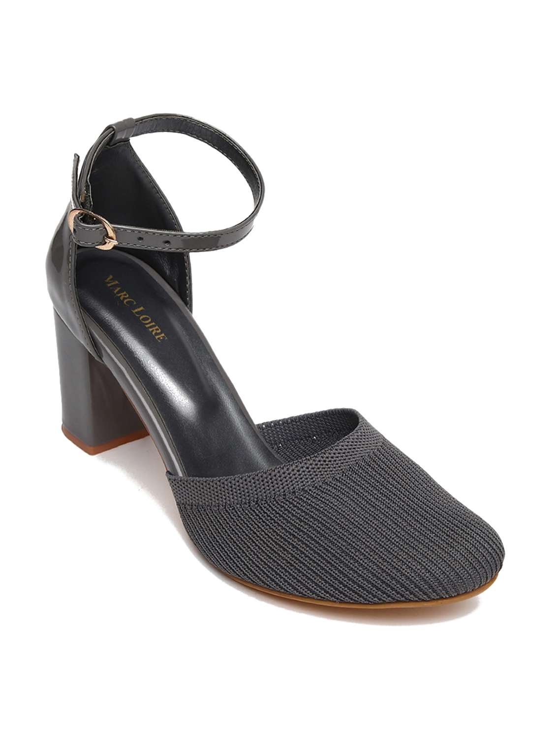 women grey ankle strap sandal