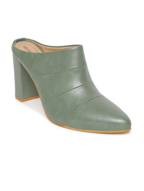 women green slip on sandal - 19163671 -  Standard Image - 0