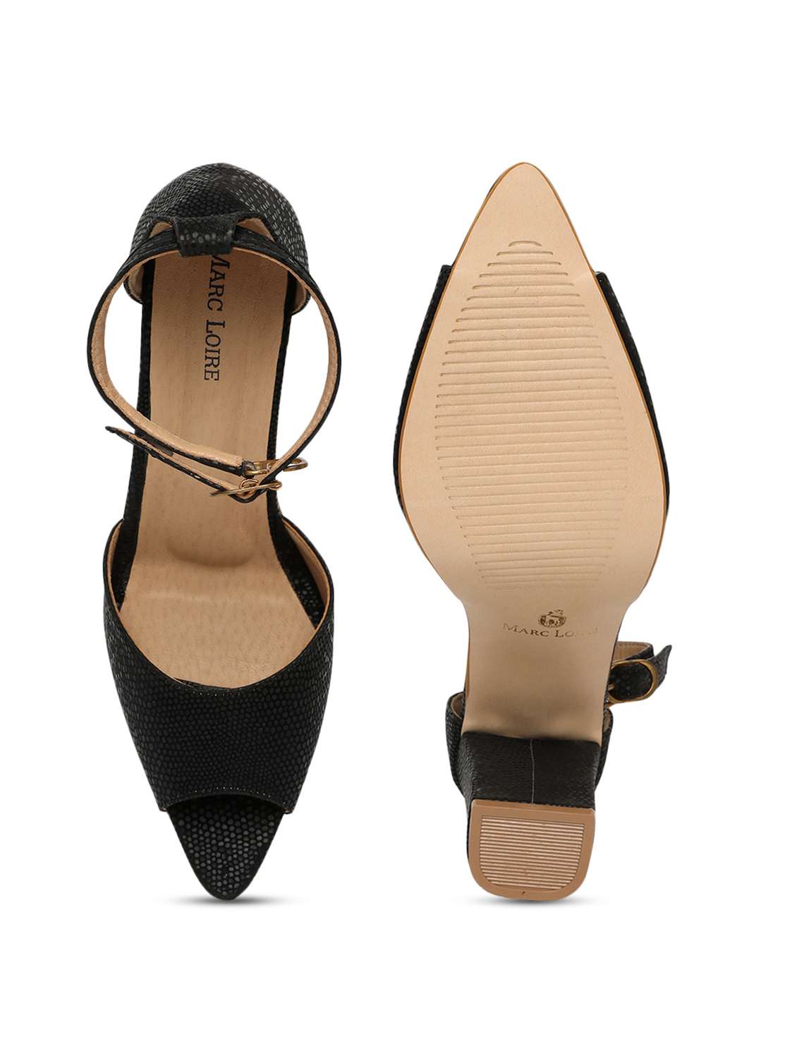 women textured ankle strap sandal - 19163702 - Standard Image - 5