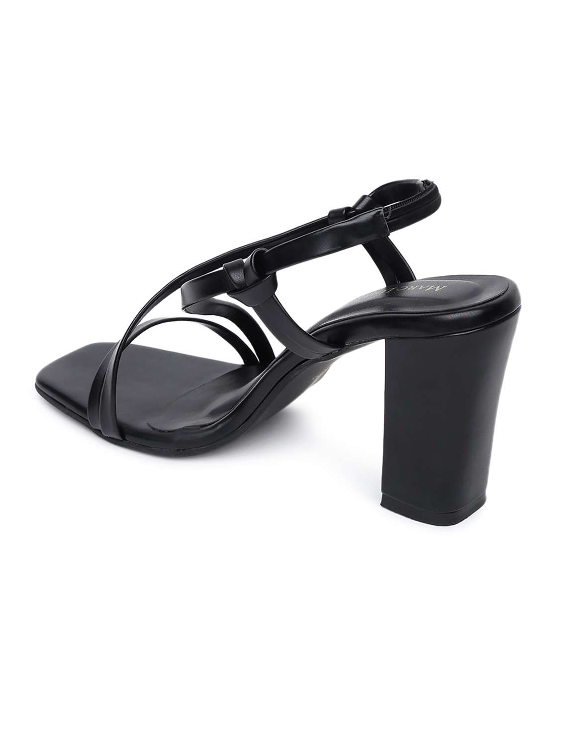 black synthetic back strap sandals - 19163739 - Standard Image - 3