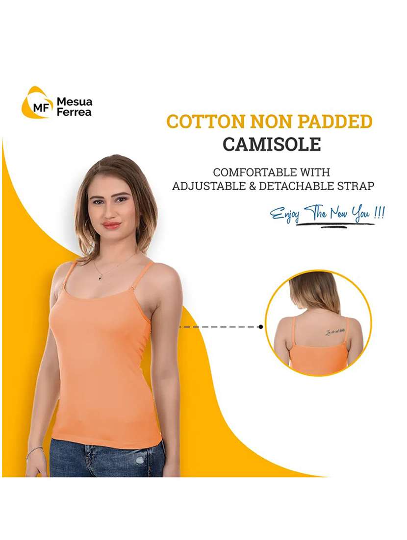 orange solid camisole - 19163814 - Standard Image - 3