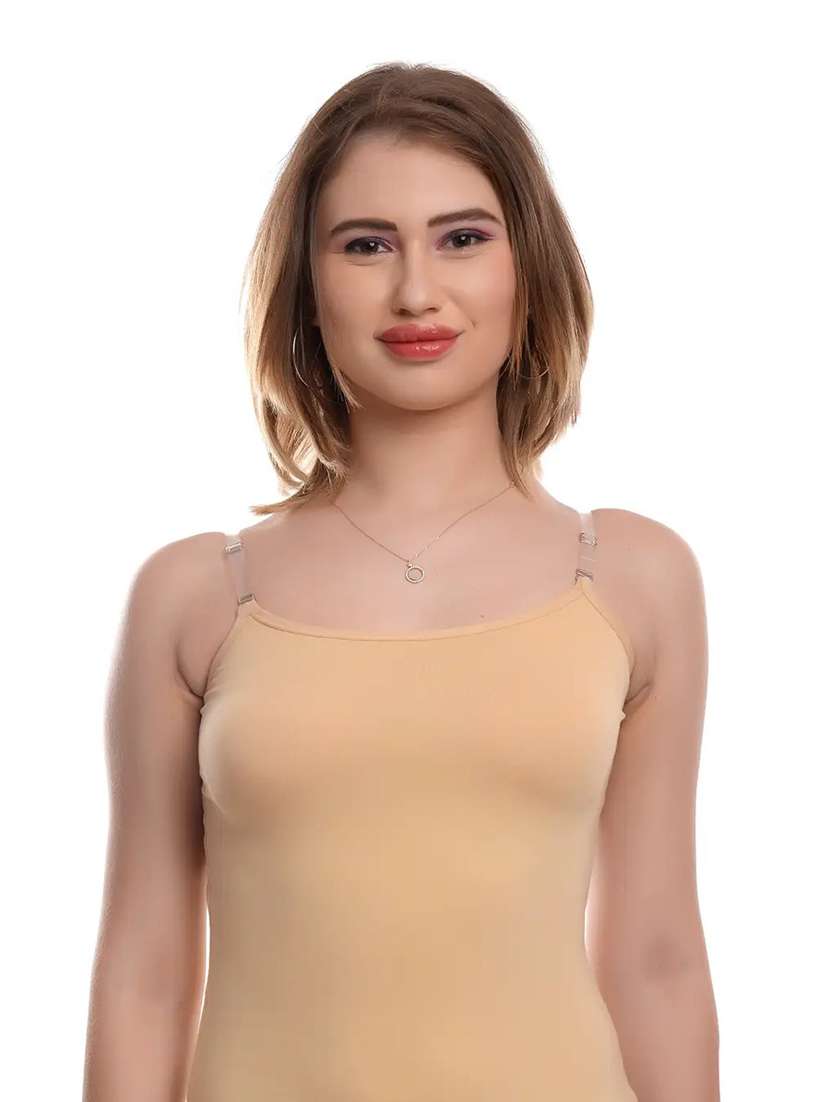 beige solid camisole - 19163820 -  Standard Image - 3