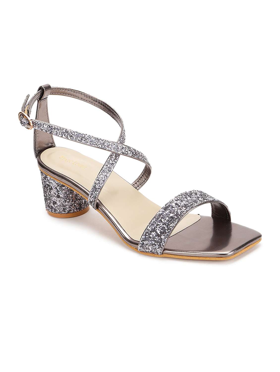 grey synthetic back strap sandals