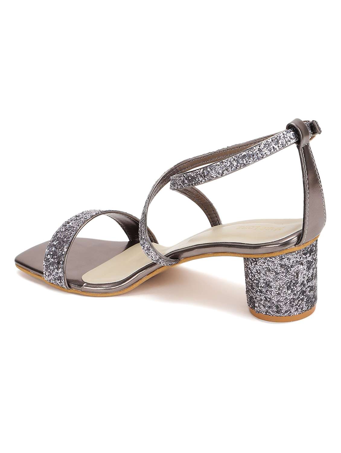 grey synthetic back strap sandals - 19163837 -  Standard Image - 3