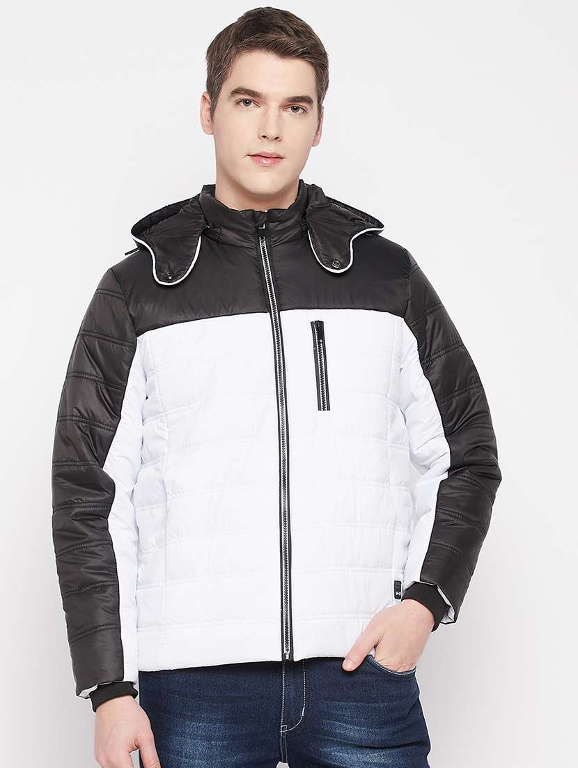 boys hood color block  bomber jacket