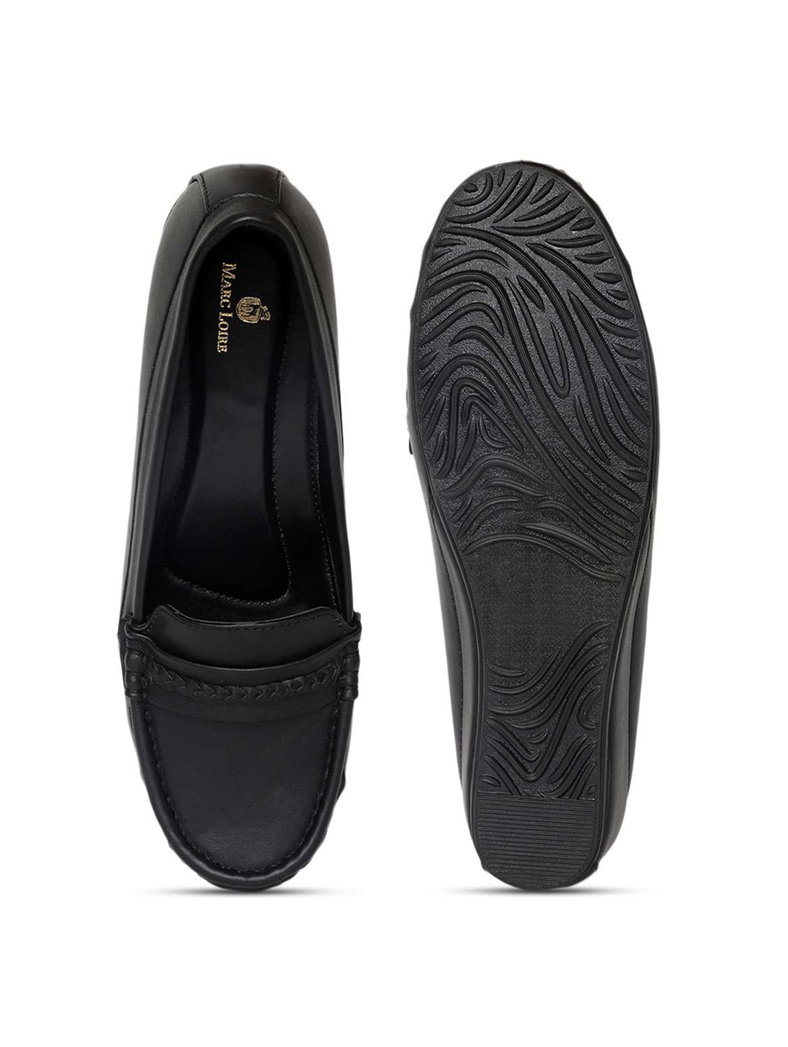 Buy online Black Synthetic Slip On Loafers from loafers