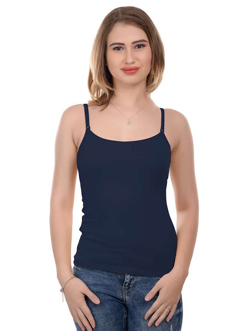 navy blue solid camisole