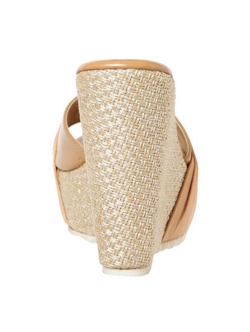 beige slip on wedges - 19164330 -  Standard Image - 3