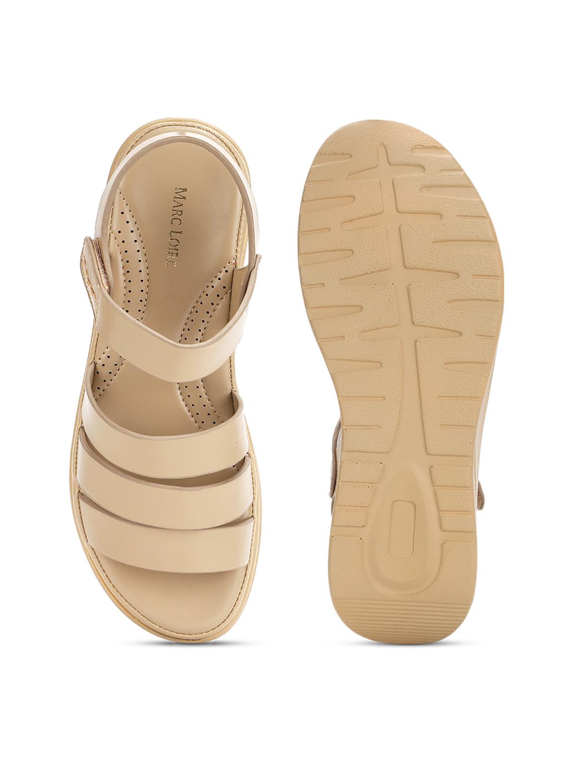 women beige ankle strap wedge - 19164347 - Standard Image - 5