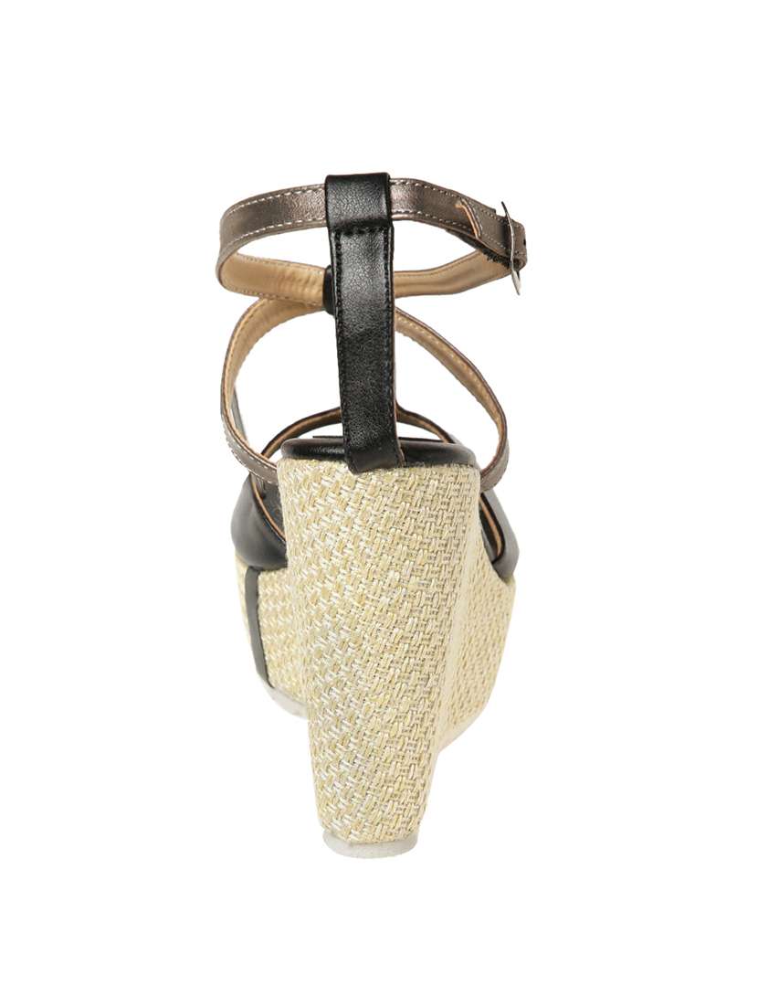 women beige ankle strap wedge - 19164348 - Standard Image - 3