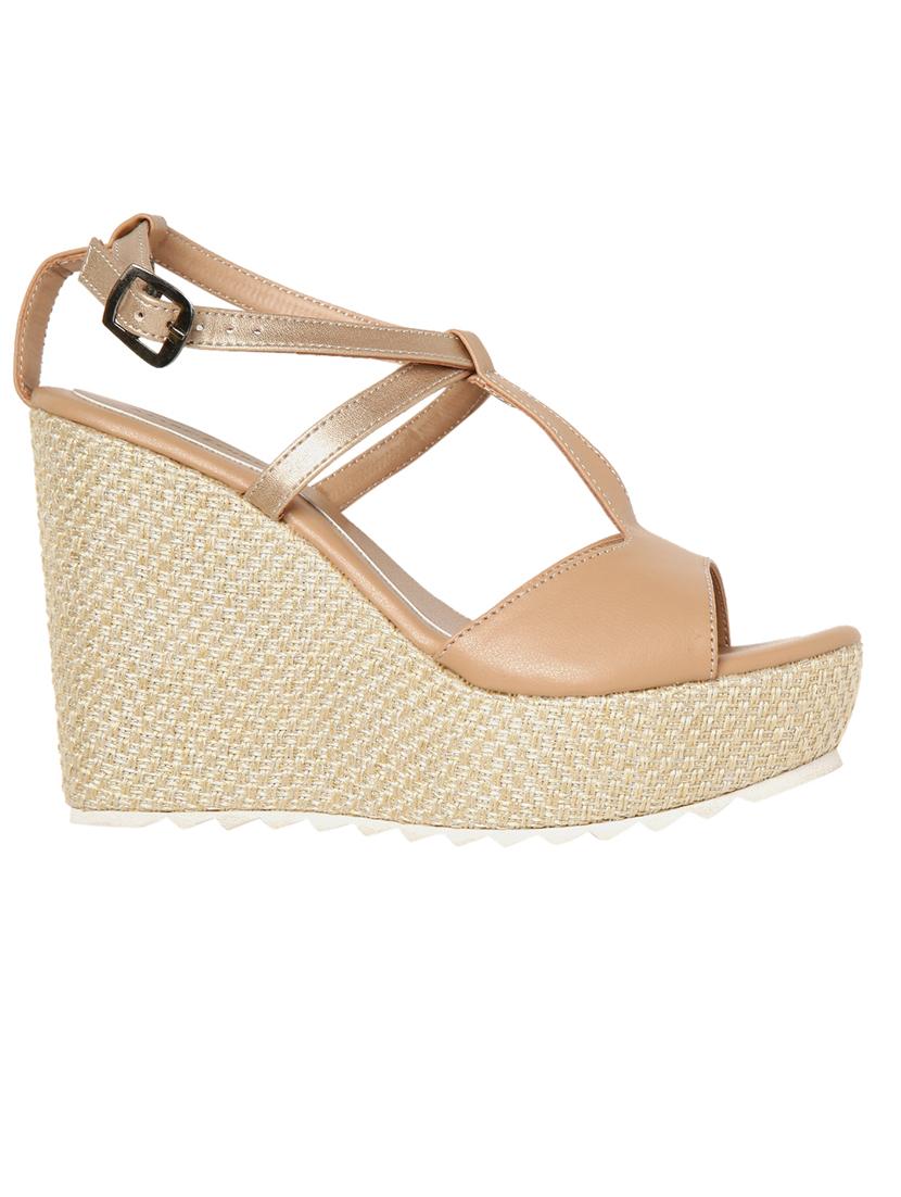 women beige ankle strap wedge - 19164350 -  Zoom Image - 0