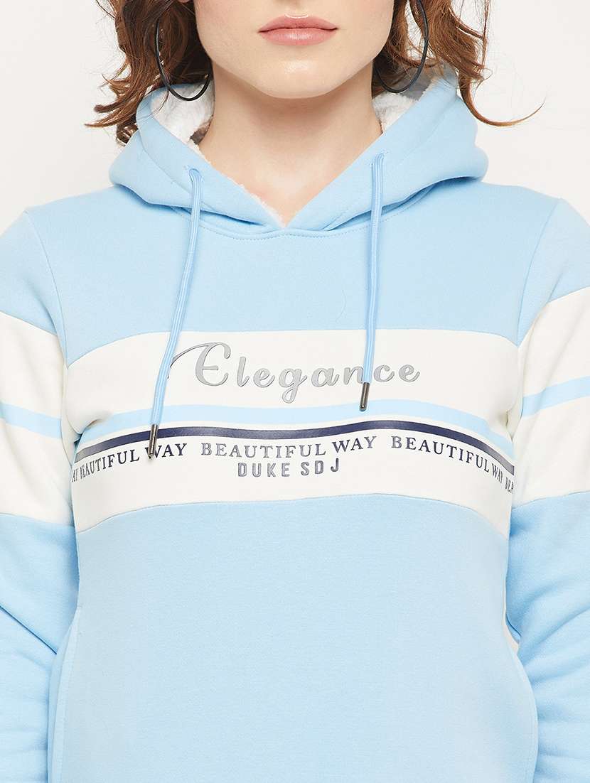 hooded neck color block sweatshirt - 19164352 - Standard Image - 5