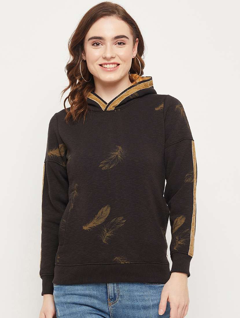 printed cotton blend regular sweatshirt