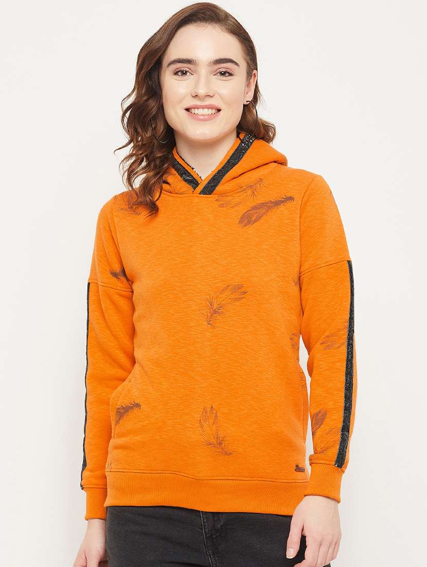 printed cotton blend regular sweatshirt