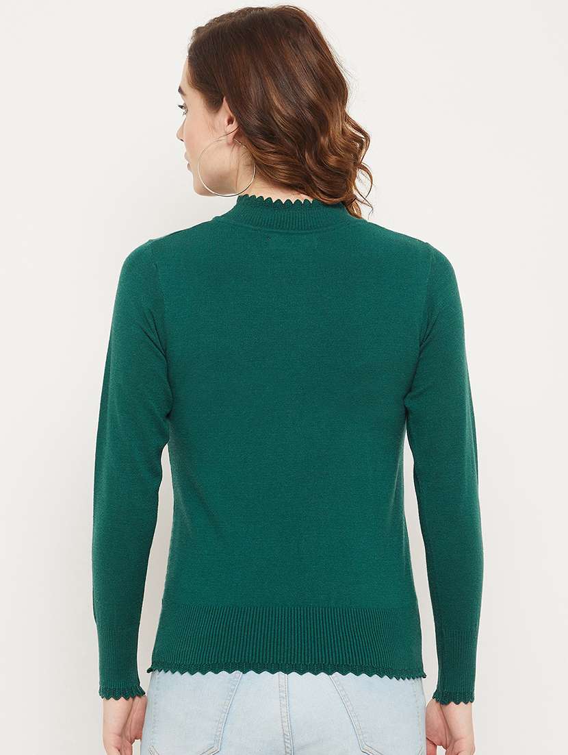 mock neck self design pullover - 19164512 -  Standard Image - 3