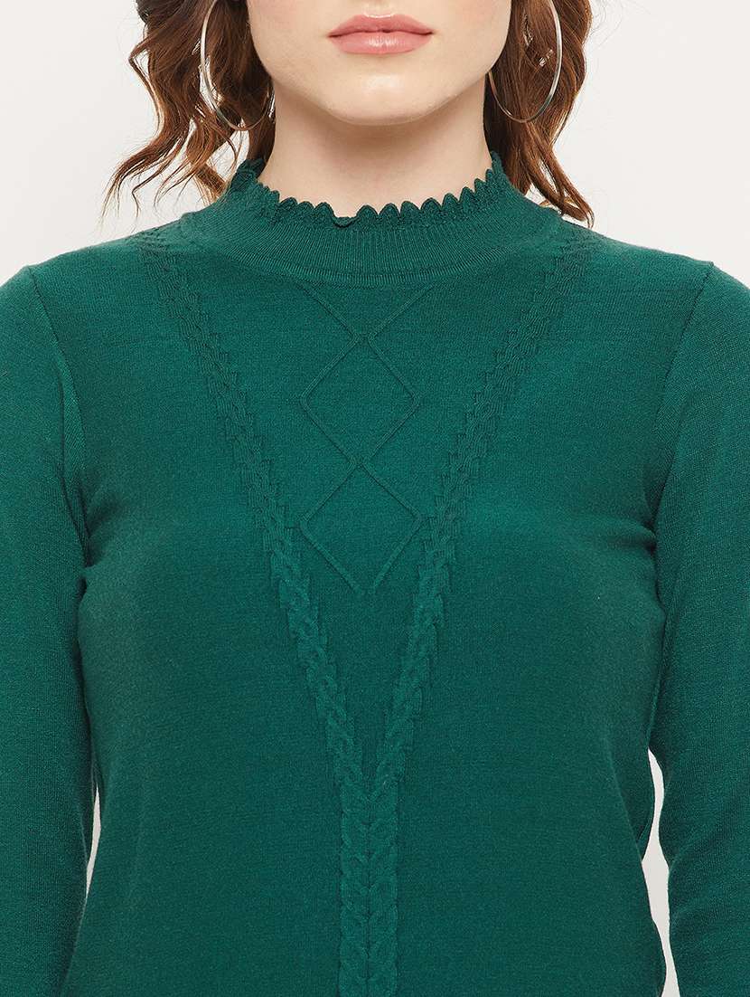 mock neck self design pullover - 19164512 -  Standard Image - 5