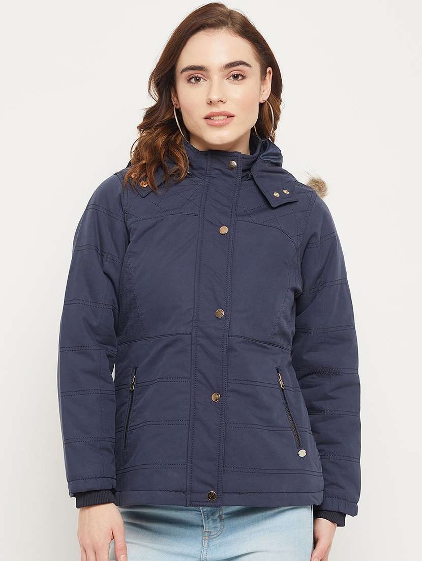 solids quilted & padded jacket