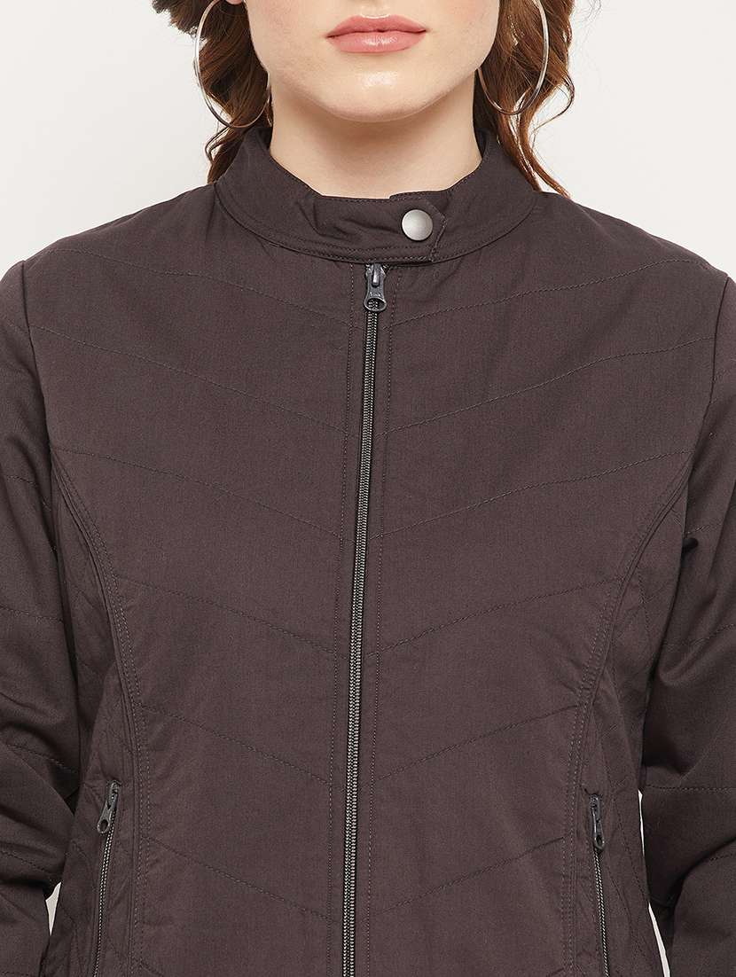 solids bomber/biker jacket - 19164537 -  Standard Image - 5