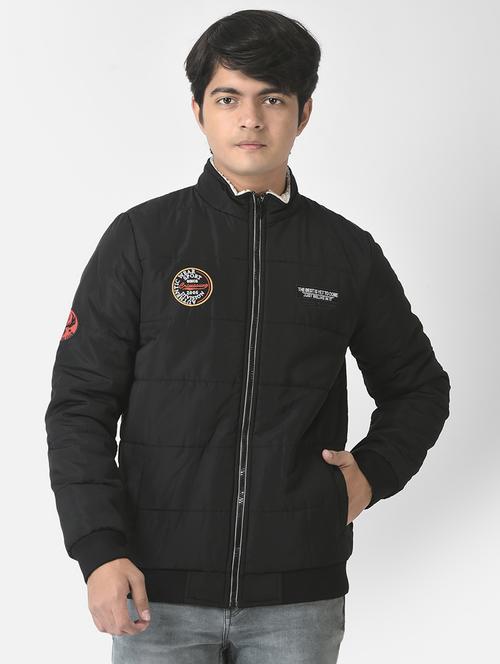 black coloured regular jacket - 19164544 - Standard Image - 0
