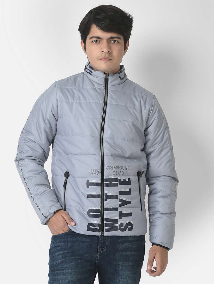 grey coloured regular jacket