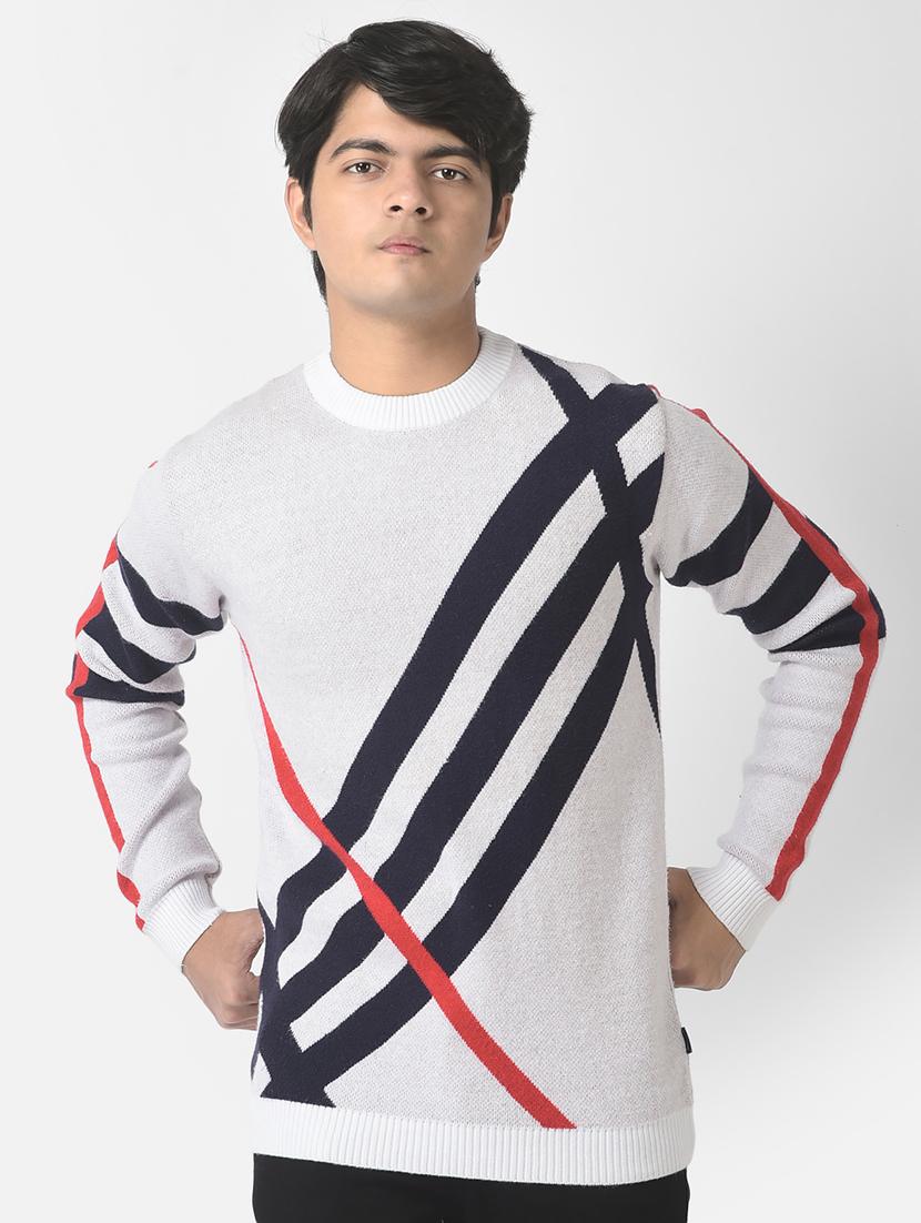 white fleece blend sweater - 19164594 - Zoom Image - 0