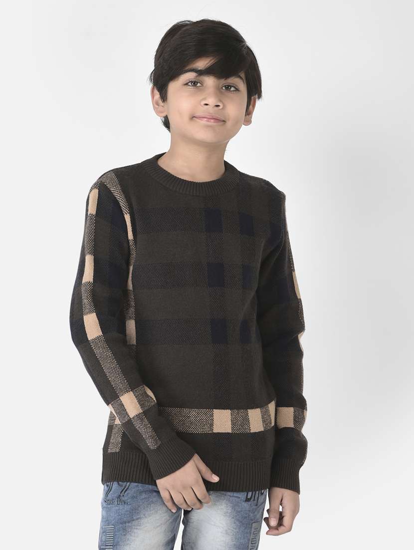 green fleece blend sweater