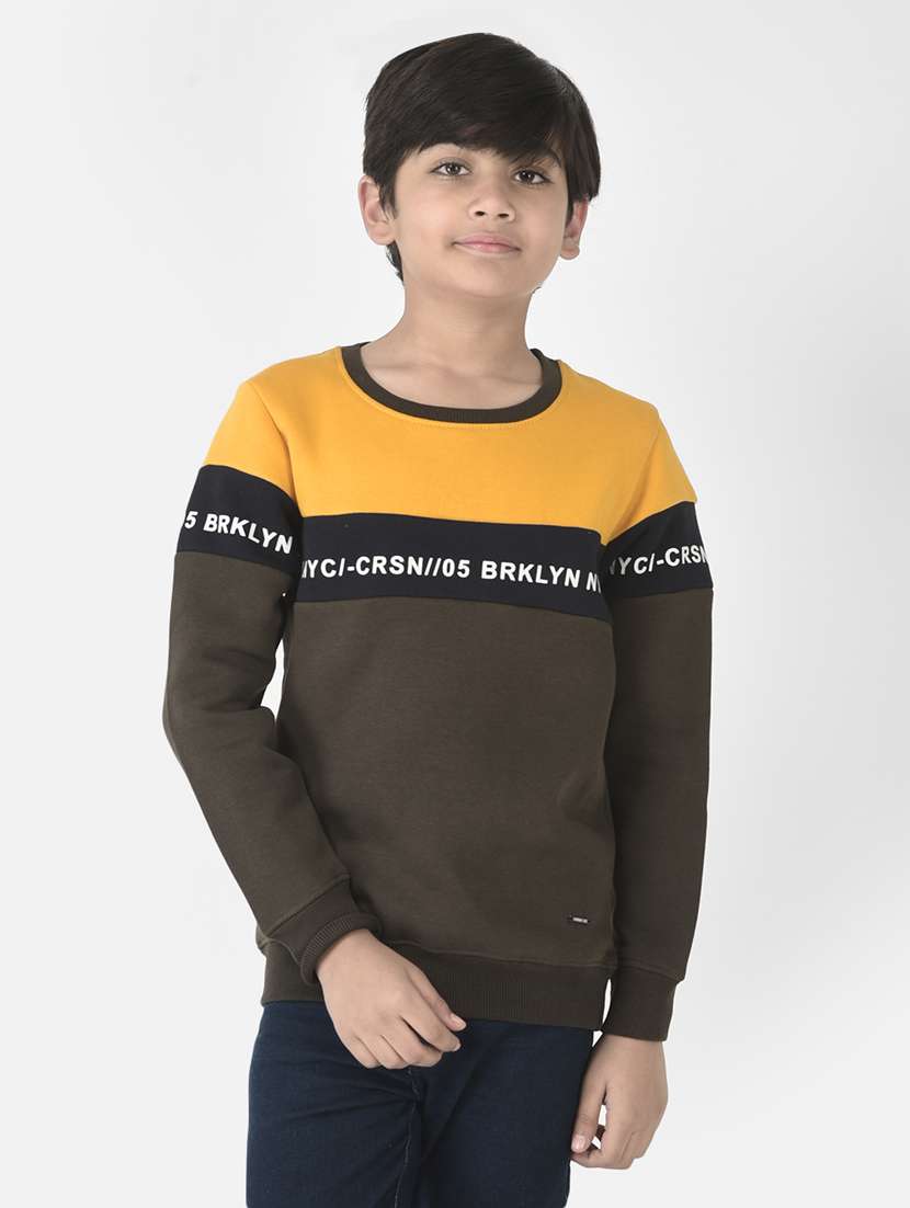 boys color block sweatshirt