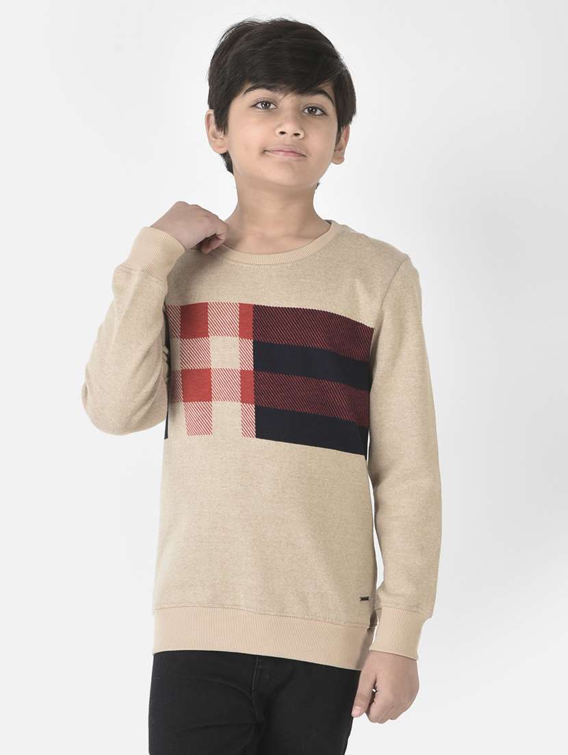 boys checks sweatshirt