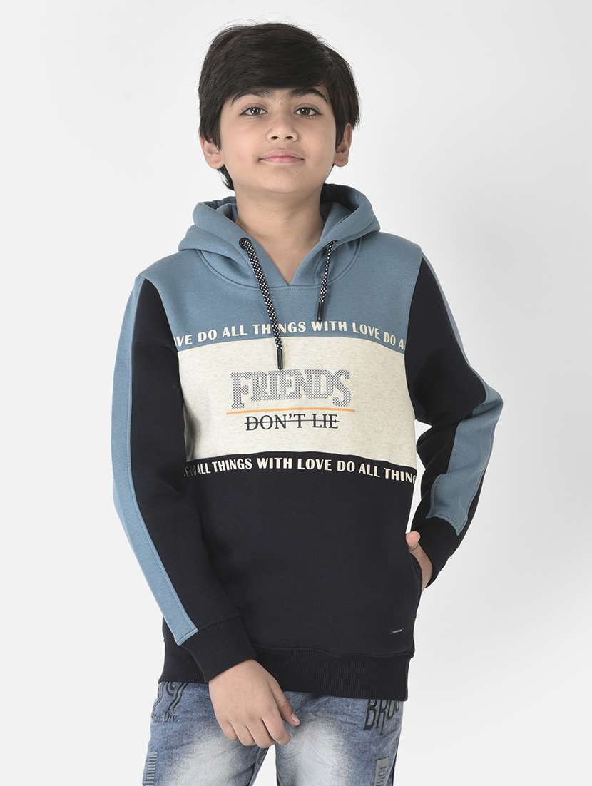 boys color block sweatshirt
