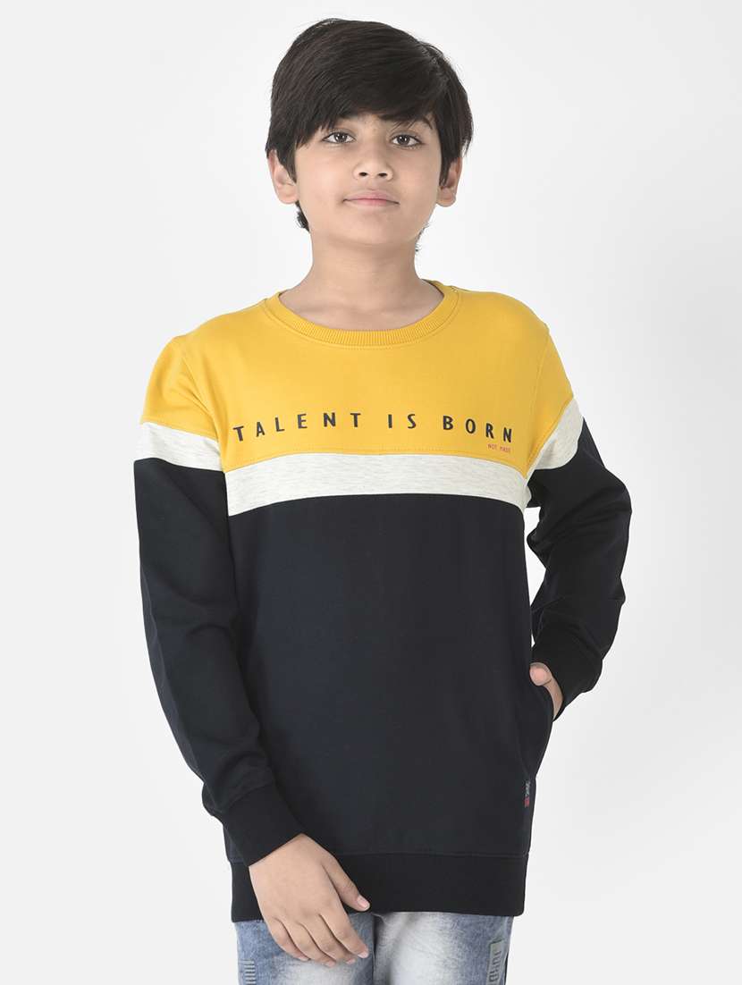 boys color block sweatshirt