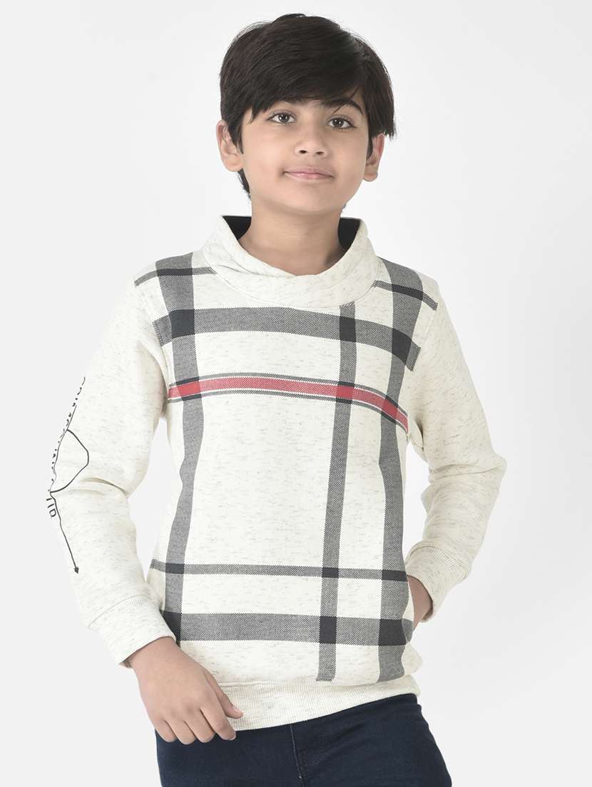 boys checks sweatshirt - 19164679 -  Zoom Image - 0