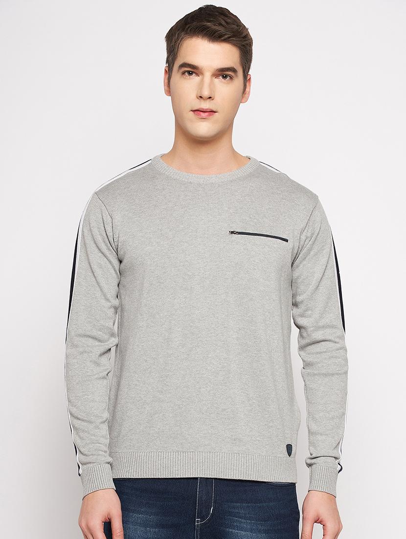 round neck solid pullover - 19164834 - Zoom Image - 0