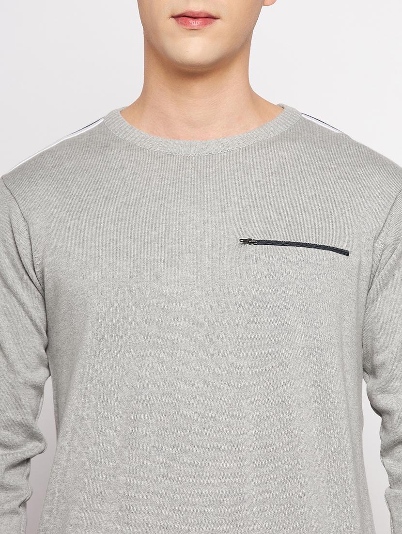 round neck solid pullover - 19164834 - Standard Image - 5
