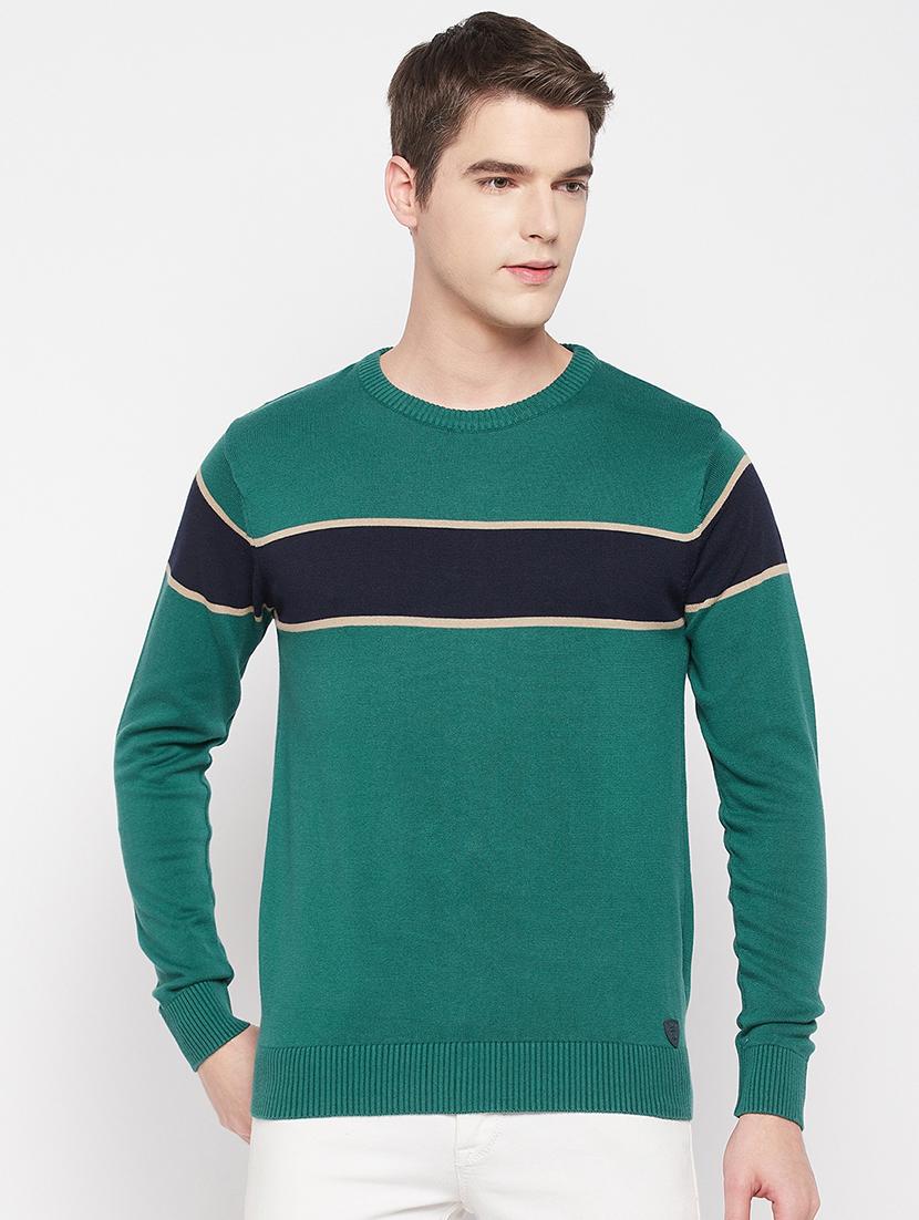 round neck solid pullover