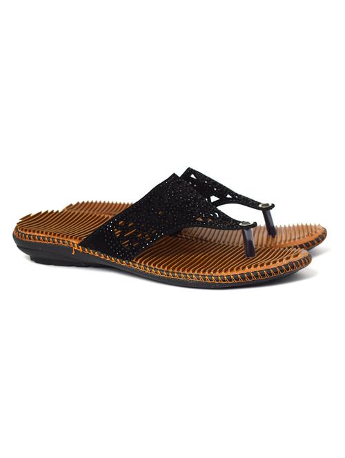 orange slip on flat sandal - 19165857 - Standard Image - 0