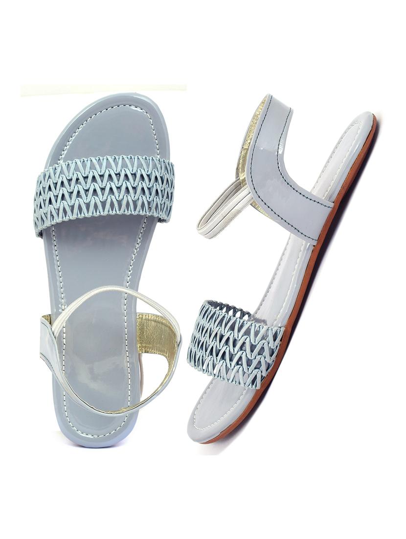 grey slip on flat sandal - 19165858 - Standard Image - 3