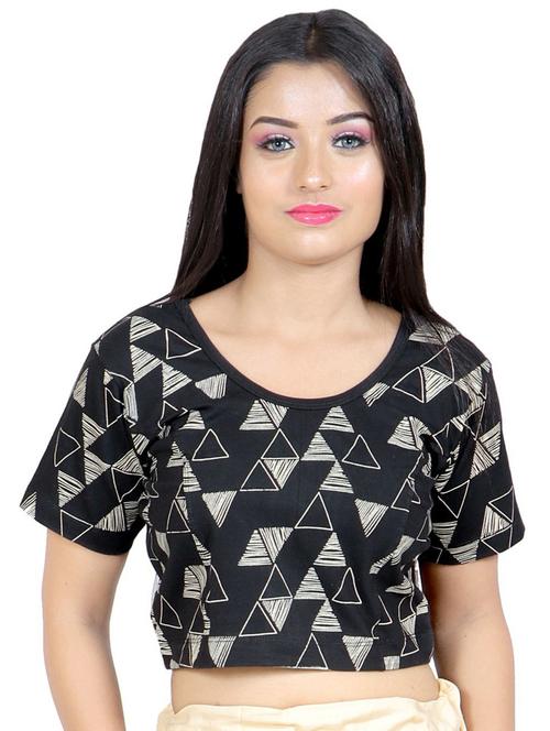 round neck printed blouse - 19165987 - Standard Image - 0