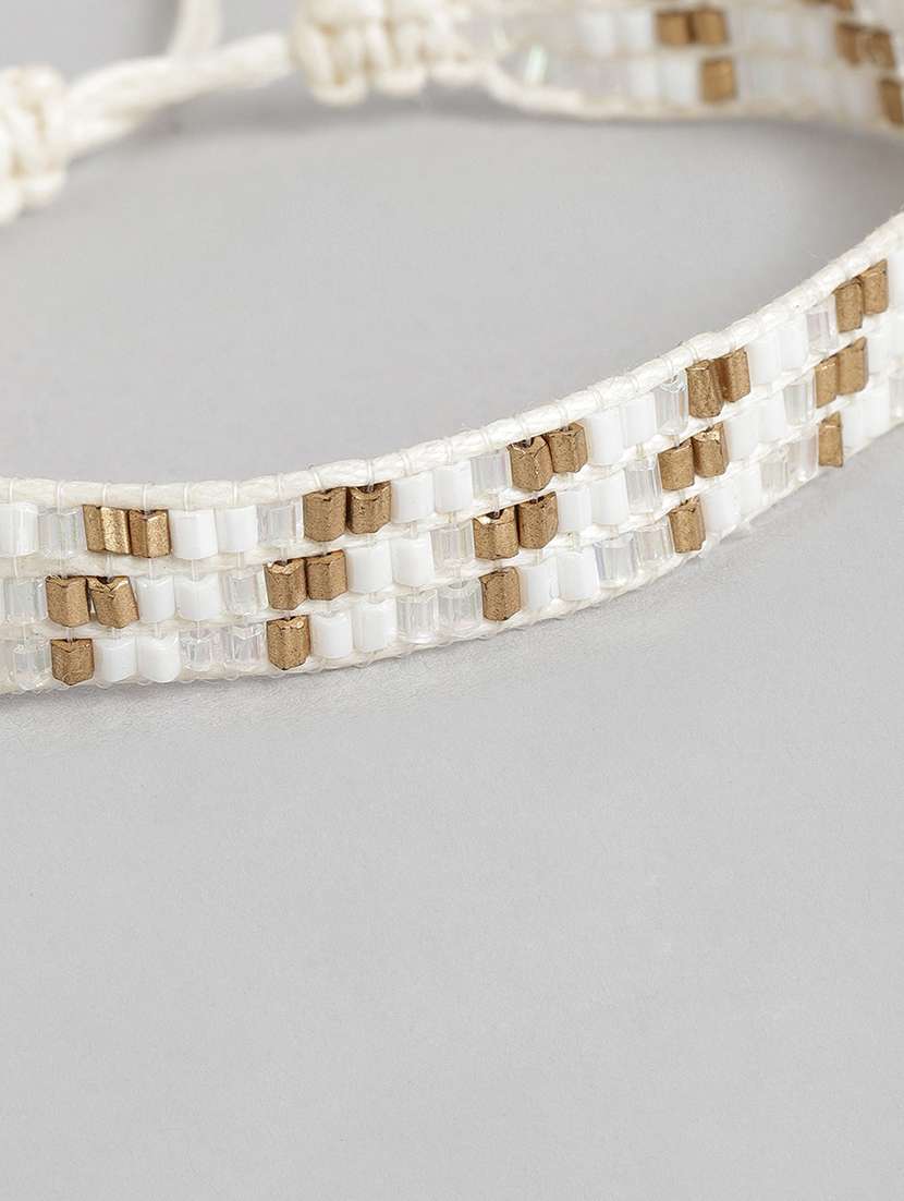 white metal bangle bracelet - 19166907 - Standard Image - 3