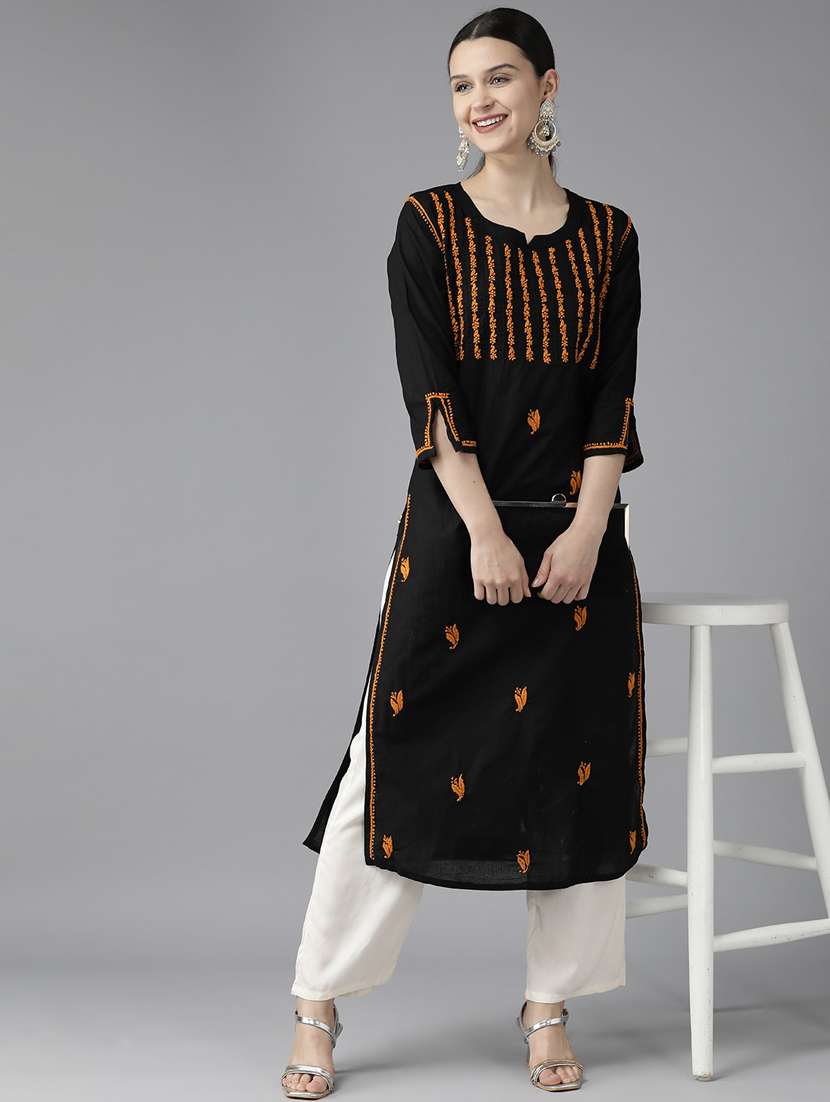 women's straight kurta - 19167385 - Standard Image - 3