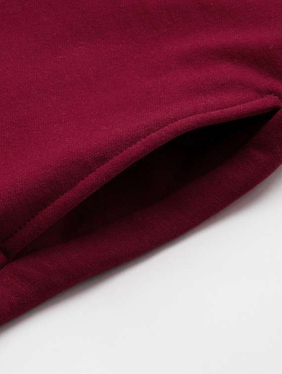 maroon cotton blend plus sweatshirt - 19167559 -  Standard Image - 5
