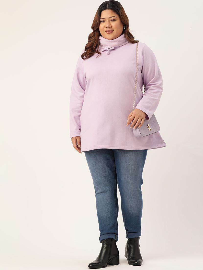 light blue cotton blend plus sweatshirt - 19167564 - Standard Image - 3