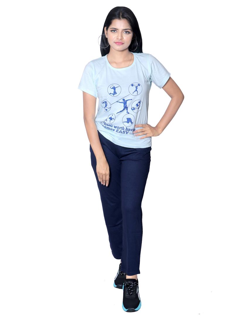 round neck printed nightwear set - 19167580 - Zoom Image - 0