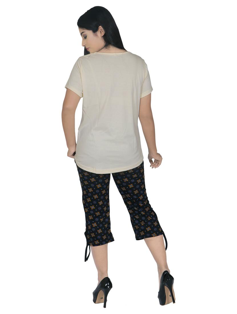 round neck printed nightwear set - 19167597 - Standard Image - 3