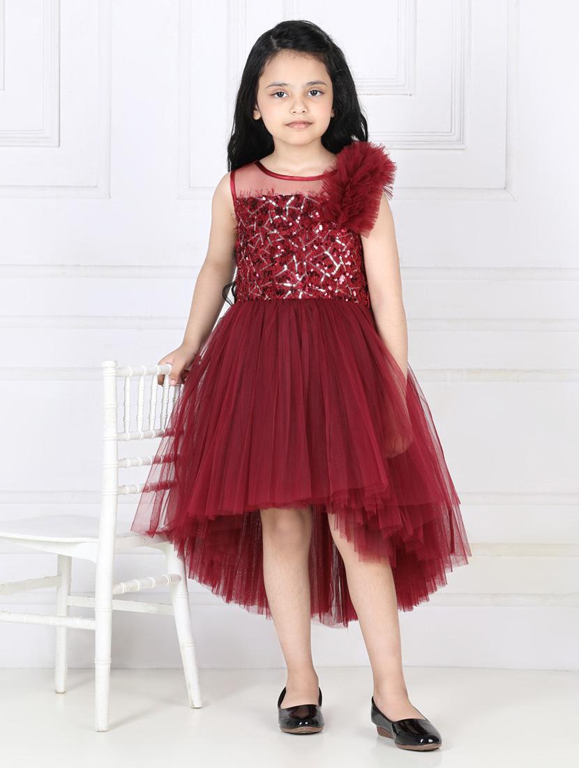 red coloured sequin frock - 19168846 - Standard Image - 3