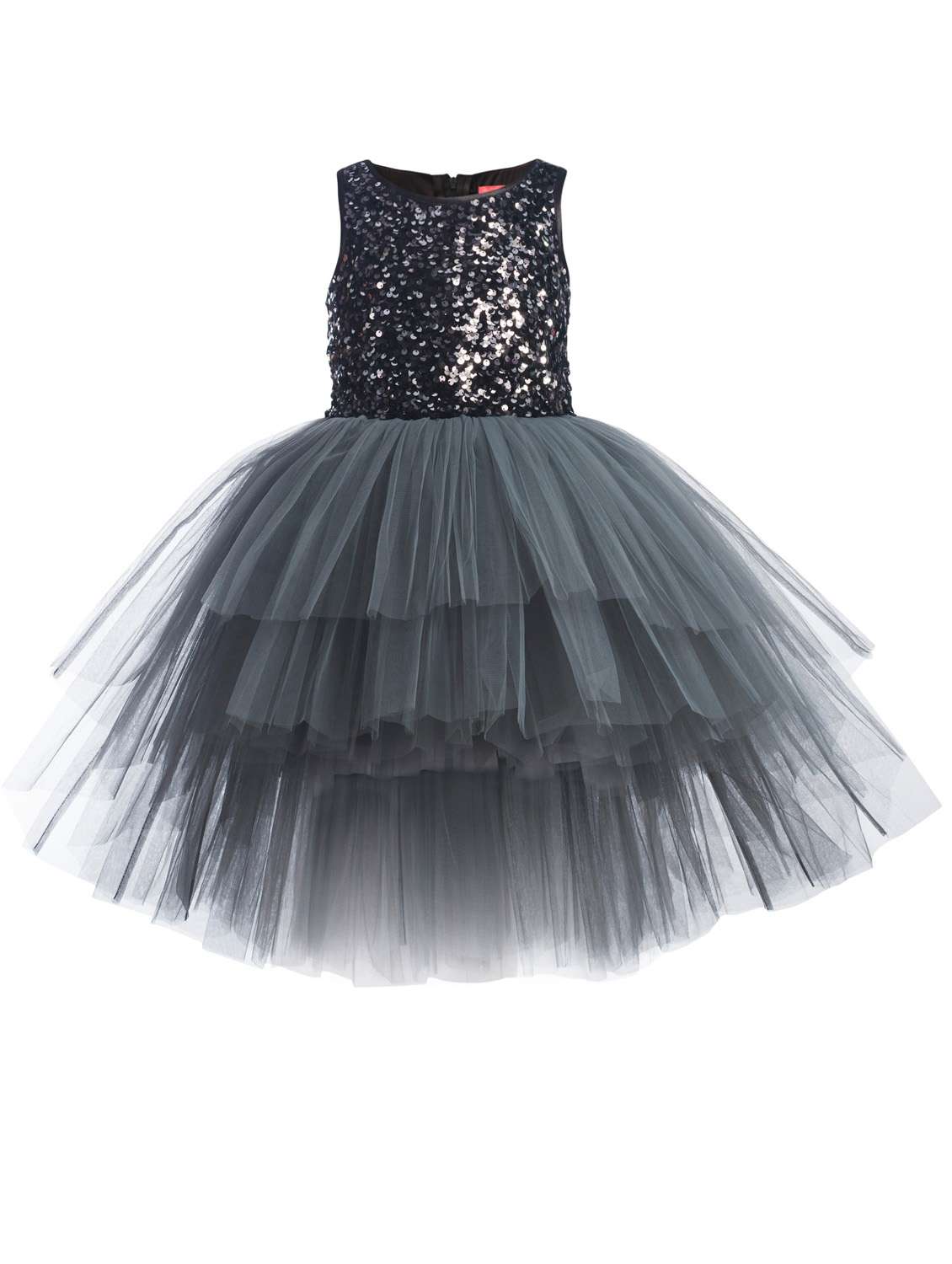 black coloured sequin frock