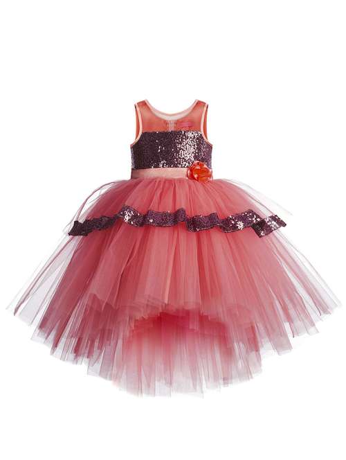 orange coloured sequin frock - 19169054 - Standard Image - 0